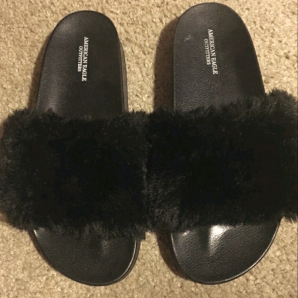 American Eagle Fluffy Slide Sandals